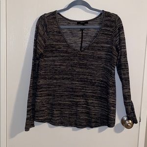 Black & Gray Long Sleeve Top